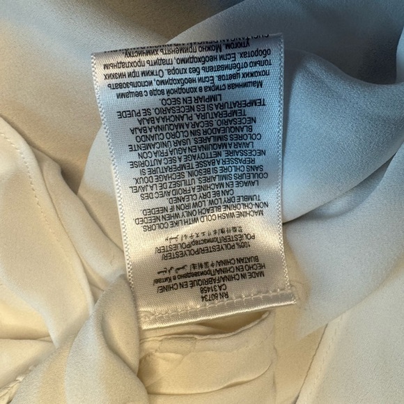 BCBGMAXAZRIA White Draped High Low Blouse - Picture 4 of 4